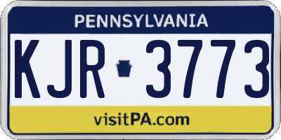 PA license plate KJR3773
