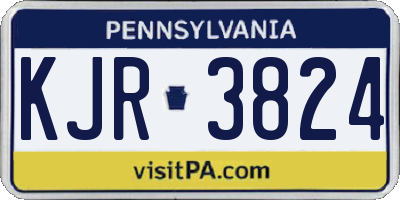 PA license plate KJR3824