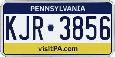 PA license plate KJR3856