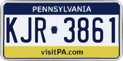 PA license plate KJR3861
