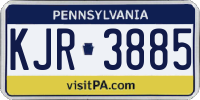 PA license plate KJR3885