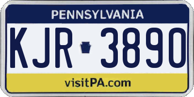 PA license plate KJR3890