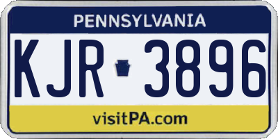 PA license plate KJR3896