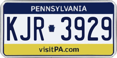 PA license plate KJR3929