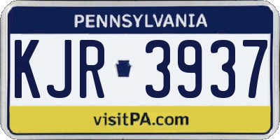 PA license plate KJR3937