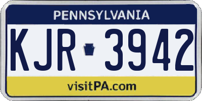 PA license plate KJR3942