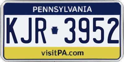 PA license plate KJR3952