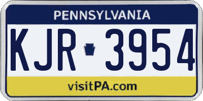 PA license plate KJR3954