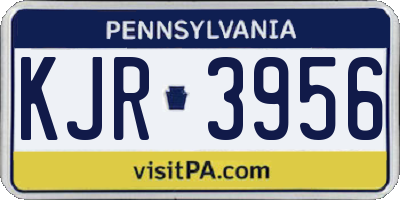 PA license plate KJR3956