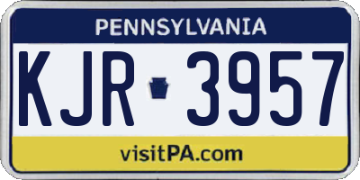 PA license plate KJR3957