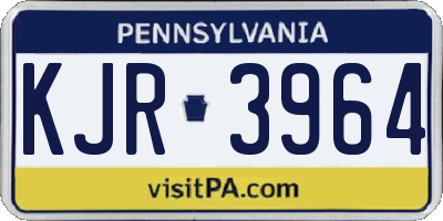 PA license plate KJR3964
