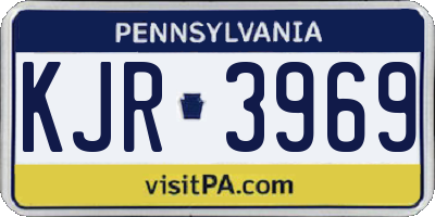 PA license plate KJR3969