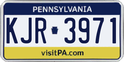 PA license plate KJR3971