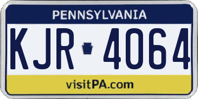 PA license plate KJR4064
