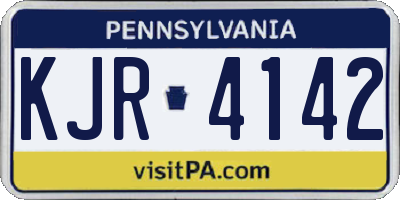 PA license plate KJR4142