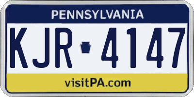 PA license plate KJR4147