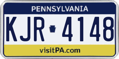 PA license plate KJR4148