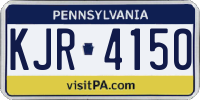 PA license plate KJR4150