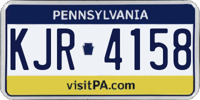 PA license plate KJR4158