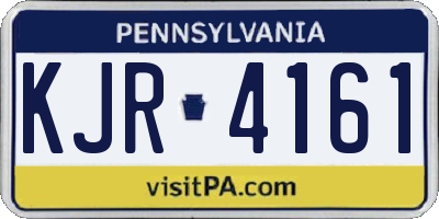 PA license plate KJR4161
