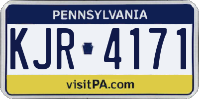 PA license plate KJR4171
