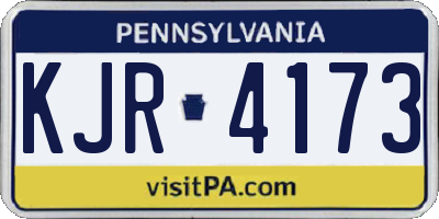 PA license plate KJR4173