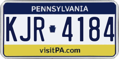 PA license plate KJR4184