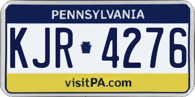 PA license plate KJR4276