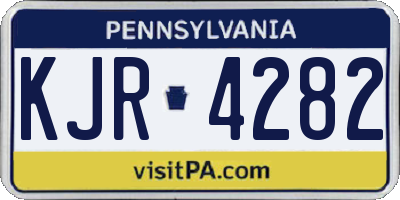 PA license plate KJR4282