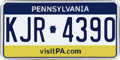 PA license plate KJR4390