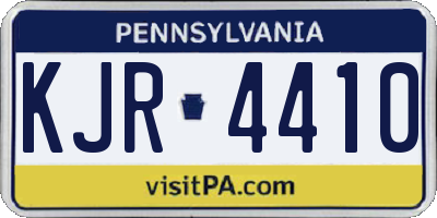 PA license plate KJR4410