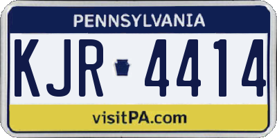 PA license plate KJR4414