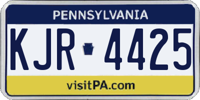 PA license plate KJR4425