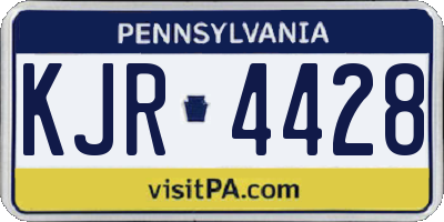PA license plate KJR4428