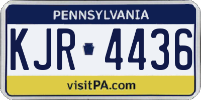 PA license plate KJR4436