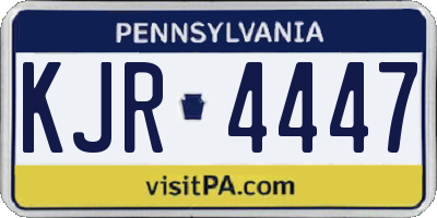 PA license plate KJR4447