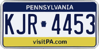 PA license plate KJR4453