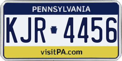 PA license plate KJR4456