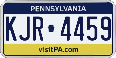 PA license plate KJR4459