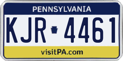PA license plate KJR4461