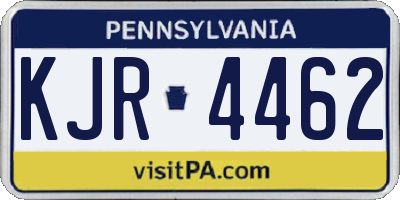 PA license plate KJR4462