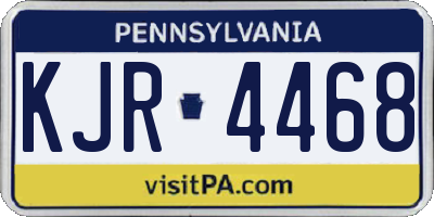 PA license plate KJR4468