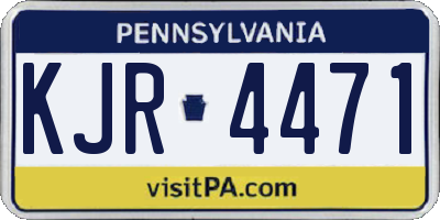 PA license plate KJR4471