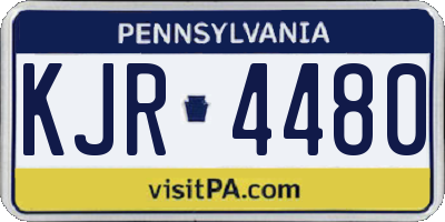 PA license plate KJR4480