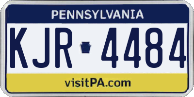 PA license plate KJR4484
