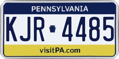 PA license plate KJR4485