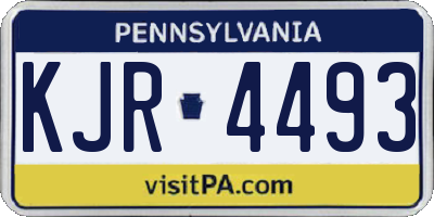 PA license plate KJR4493