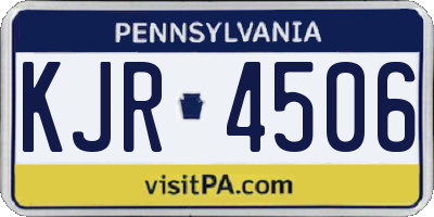 PA license plate KJR4506