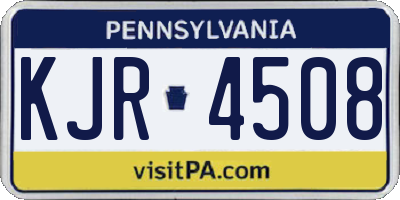 PA license plate KJR4508