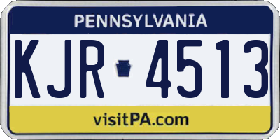 PA license plate KJR4513